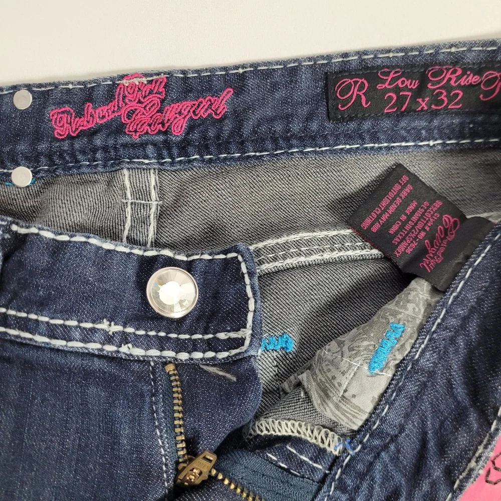 Nwt Rock And Roll Cowgirl Low Rise Bootcut Jeans Size 27 × 32